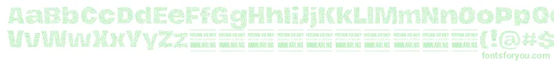 HierografpatternPersonal-Schriftart – Grüne Schriften auf weißem Hintergrund