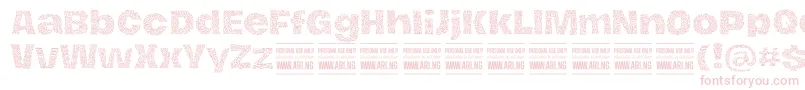 Police HierografpatternPersonal – polices roses sur fond blanc