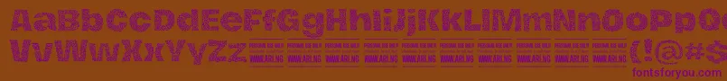 HierografpatternPersonal Font – Purple Fonts on Brown Background