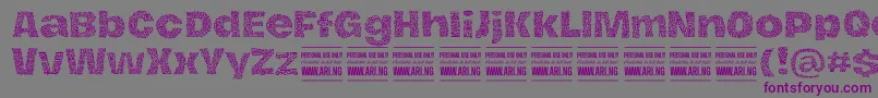 HierografpatternPersonal Font – Purple Fonts on Gray Background