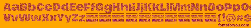 Police HierografpatternPersonal – polices violettes sur fond orange