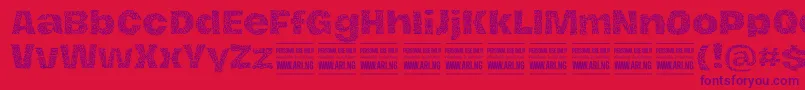 HierografpatternPersonal Font – Purple Fonts on Red Background