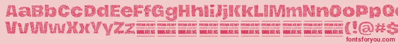 Шрифт HierografpatternPersonal – красные шрифты на розовом фоне