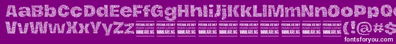 HierografpatternPersonal Font – White Fonts on Purple Background