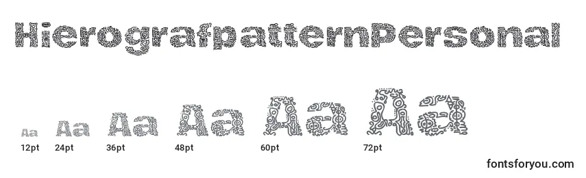 HierografpatternPersonal Font Sizes