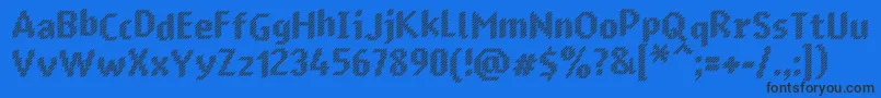 Murrx Font – Black Fonts on Blue Background