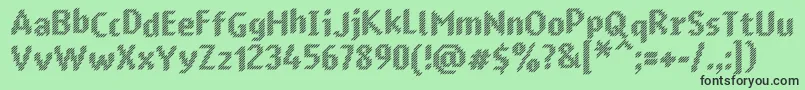 Murrx Font – Black Fonts on Green Background