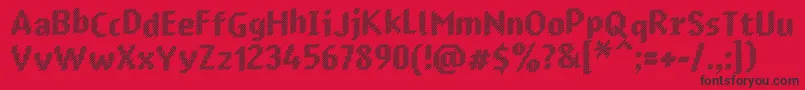 Murrx Font – Black Fonts on Red Background