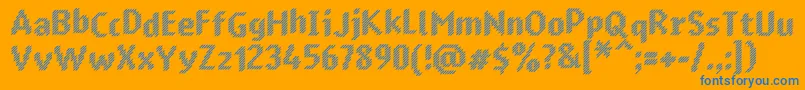 Murrx Font – Blue Fonts on Orange Background