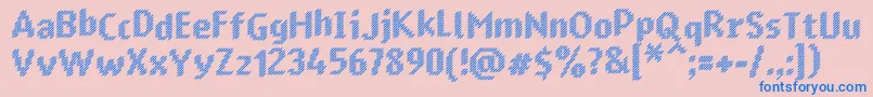 Murrx Font – Blue Fonts on Pink Background