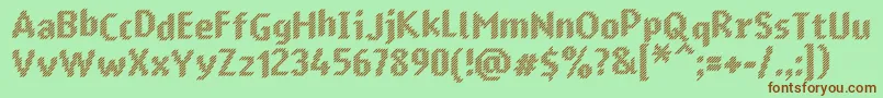 Murrx Font – Brown Fonts on Green Background