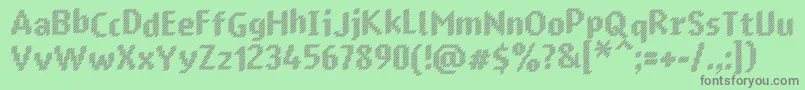 Murrx Font – Gray Fonts on Green Background