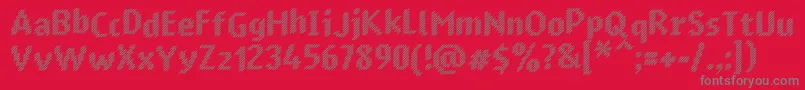 Murrx Font – Gray Fonts on Red Background