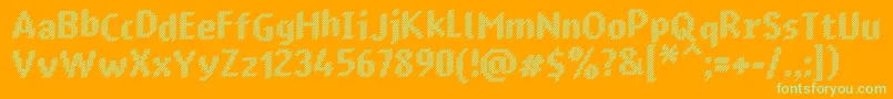 Murrx Font – Green Fonts on Orange Background