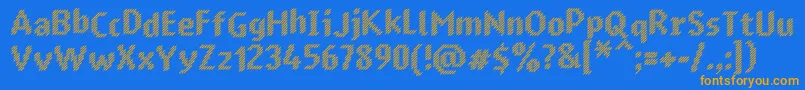 Murrx Font – Orange Fonts on Blue Background