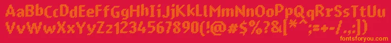 Murrx Font – Orange Fonts on Red Background