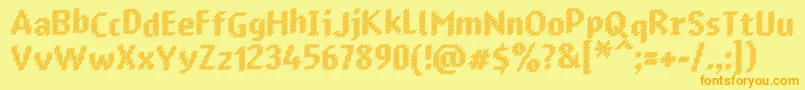 Murrx Font – Orange Fonts on Yellow Background