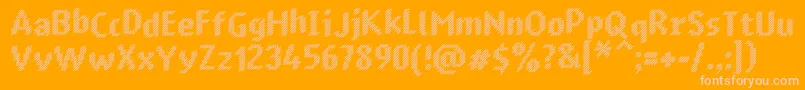 Murrx Font – Pink Fonts on Orange Background