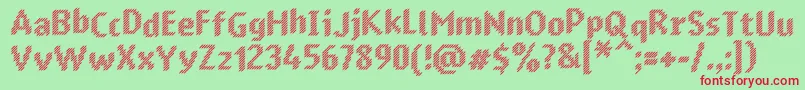 Murrx Font – Red Fonts on Green Background