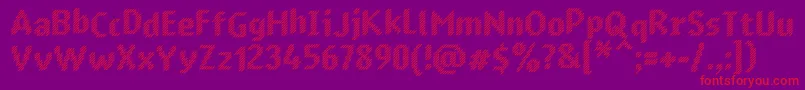 Murrx Font – Red Fonts on Purple Background