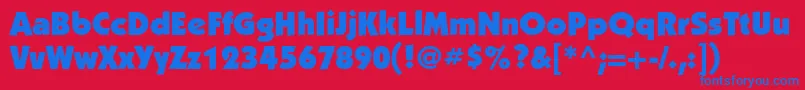 KabelcUltra Font – Blue Fonts on Red Background