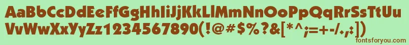 KabelcUltra Font – Brown Fonts on Green Background