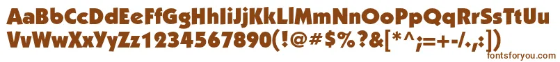 Шрифт KabelcUltra – коричневые шрифты на белом фоне