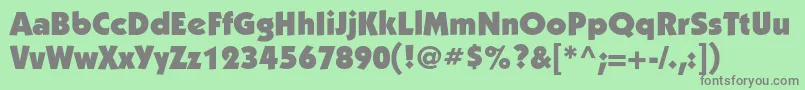 KabelcUltra Font – Gray Fonts on Green Background