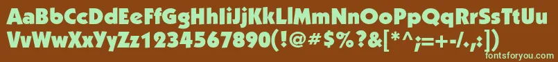 KabelcUltra Font – Green Fonts on Brown Background