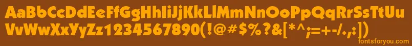 KabelcUltra Font – Orange Fonts on Brown Background