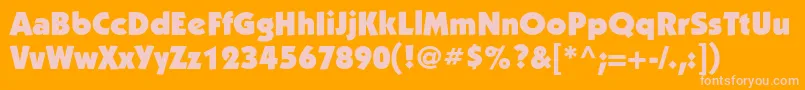 フォントKabelcUltra – オレンジの背景にピンクのフォント