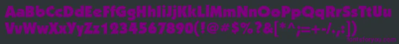 フォントKabelcUltra – 黒い背景に紫のフォント