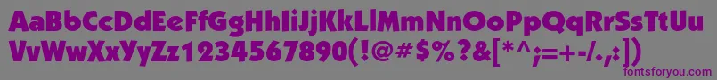 Шрифт KabelcUltra – фиолетовые шрифты на сером фоне