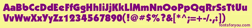 KabelcUltra Font – Purple Fonts on Yellow Background