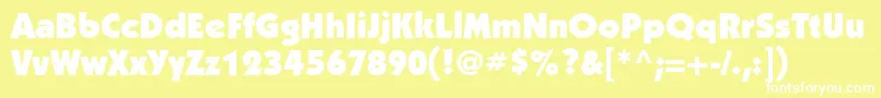 KabelcUltra Font – White Fonts on Yellow Background