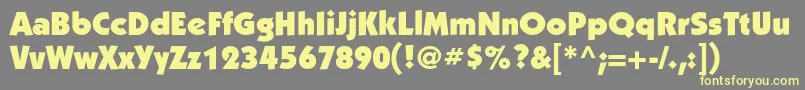 KabelcUltra Font – Yellow Fonts on Gray Background