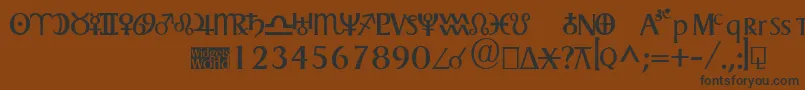 Astrogadget Font – Black Fonts on Brown Background
