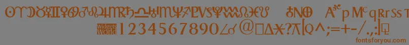 Astrogadget Font – Brown Fonts on Gray Background