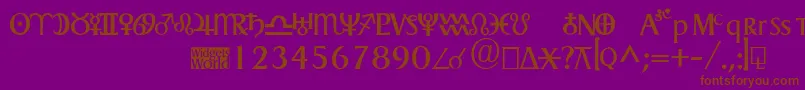 Astrogadget Font – Brown Fonts on Purple Background