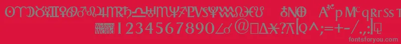 Astrogadget Font – Gray Fonts on Red Background