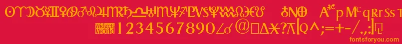 Astrogadget Font – Orange Fonts on Red Background