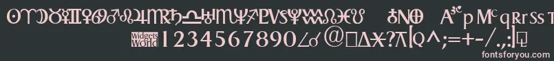 Astrogadget Font – Pink Fonts on Black Background