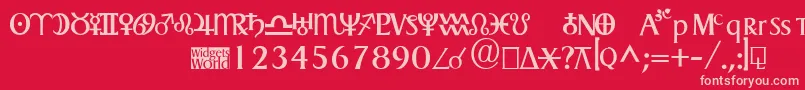 Astrogadget Font – Pink Fonts on Red Background