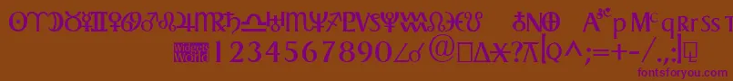 Astrogadget Font – Purple Fonts on Brown Background