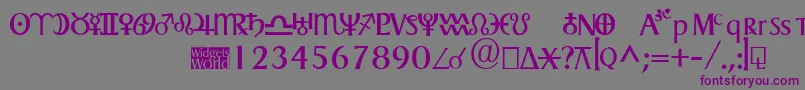 Astrogadget Font – Purple Fonts on Gray Background