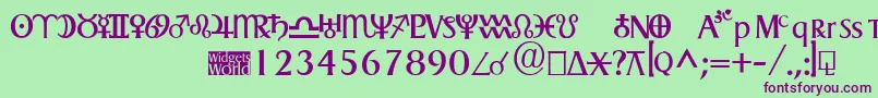 Astrogadget Font – Purple Fonts on Green Background