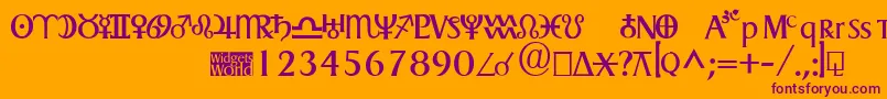 Astrogadget Font – Purple Fonts on Orange Background
