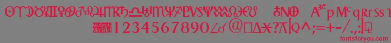 Astrogadget Font – Red Fonts on Gray Background