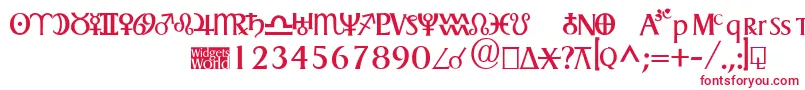 Astrogadget Font – Red Fonts on White Background