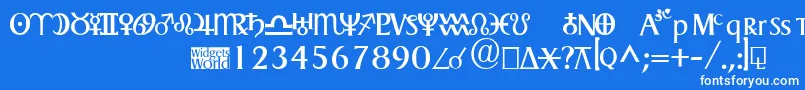 フォントAstrogadget – 青い背景に白い文字